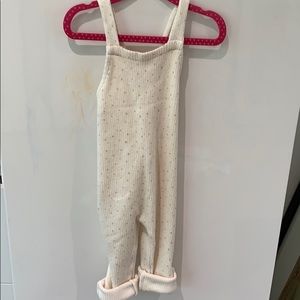 Zara cotton ribbed overalls
